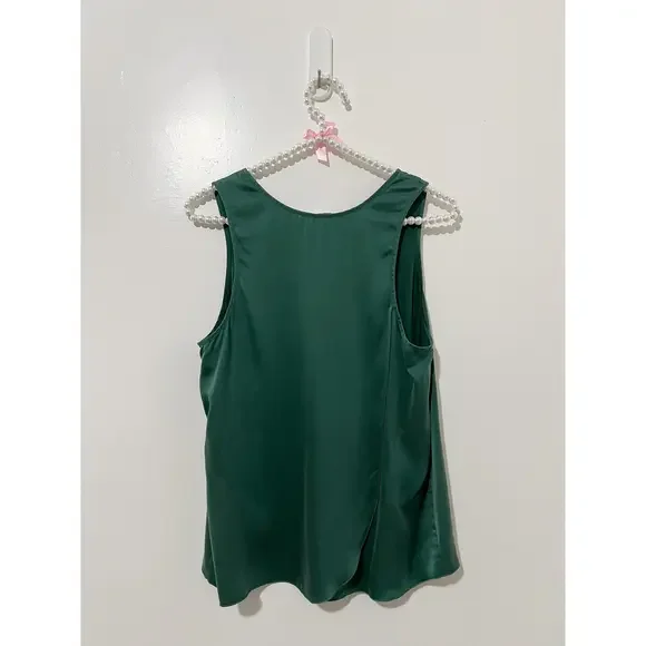 Lunya Green Lightweight Washable Silk Tulip Back Camisole Top Size Small - Picture 5 of 8
